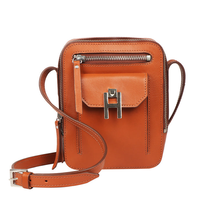 Sangria 02 Orange Leather Sling Bag