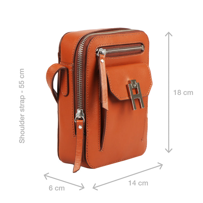 Sangria 02 Orange Leather Sling Bag