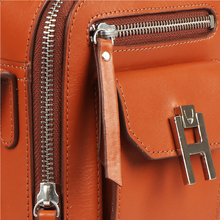 Sangria 02 Orange Leather Sling Bag