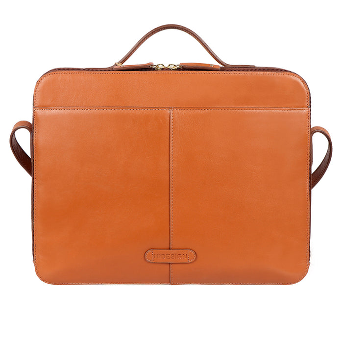 Sangria 03 Orange Leather Laptop Bag