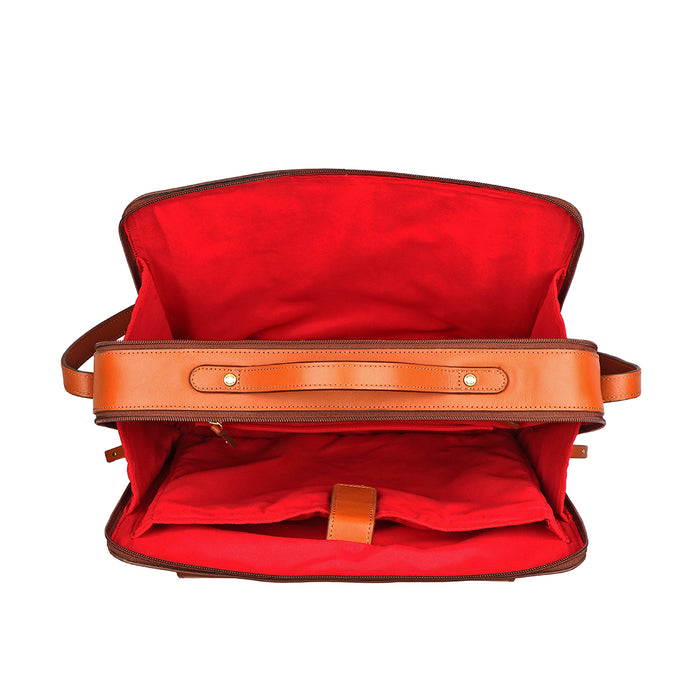 Sangria 03 Orange Leather Laptop Bag