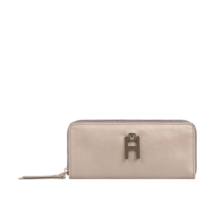 Sangria W1 Grey Leather Zip Around Wallet