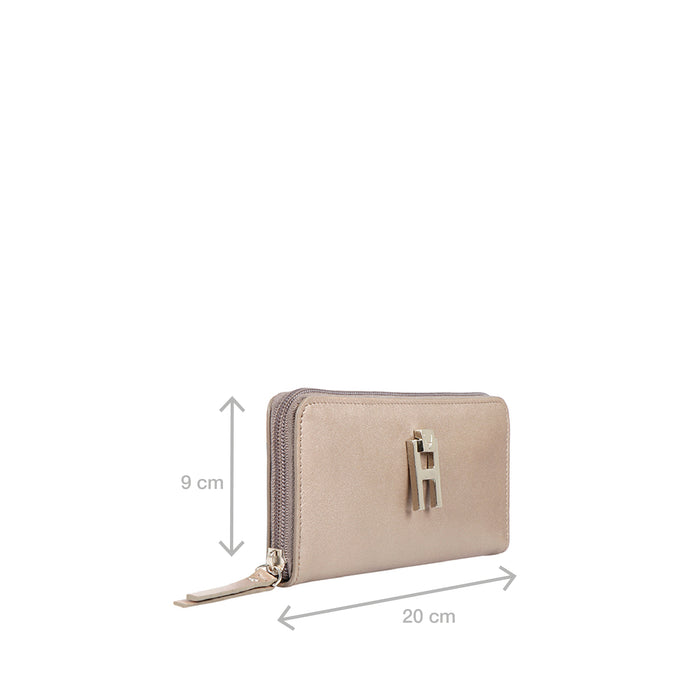 Sangria W1 Grey Leather Zip Around Wallet