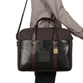 Santa Fe 01 Black Leather  Briefcase