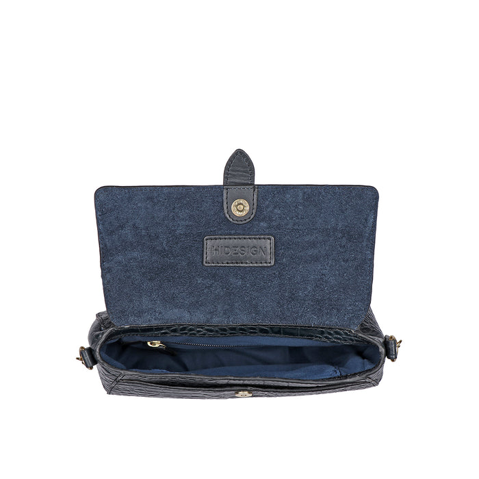 Santiago 01 Blue Leather Sling Bag
