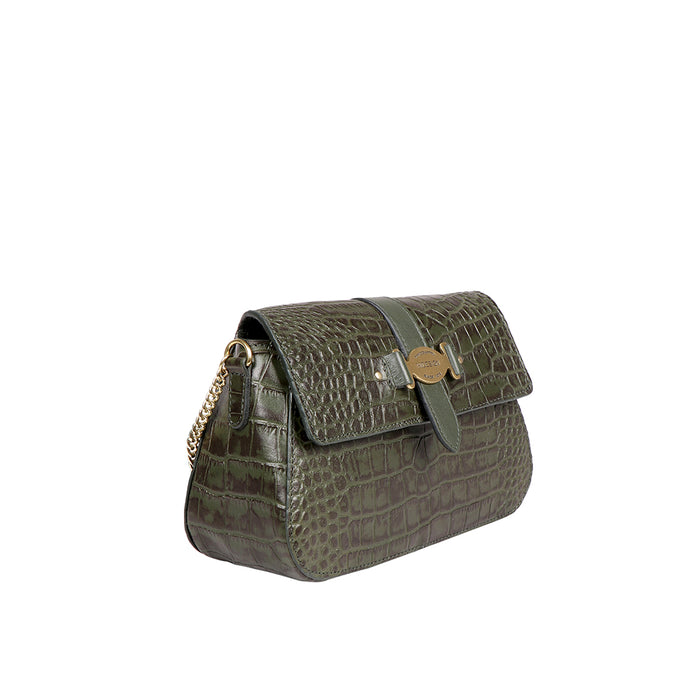Santiago 01 Green Leather Sling Bag