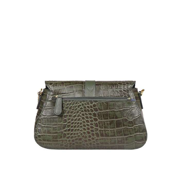Santiago 01 Green Leather Sling Bag