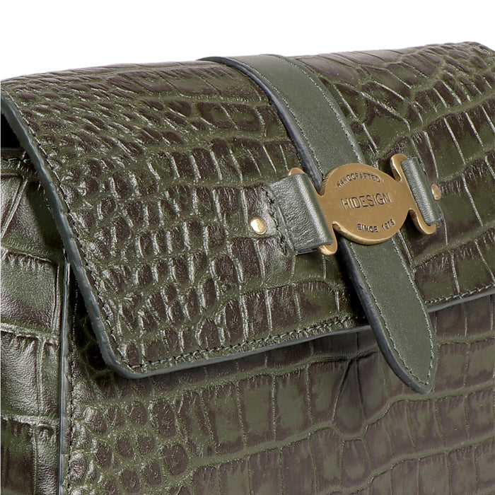 Santiago 01 Green Leather Sling Bag