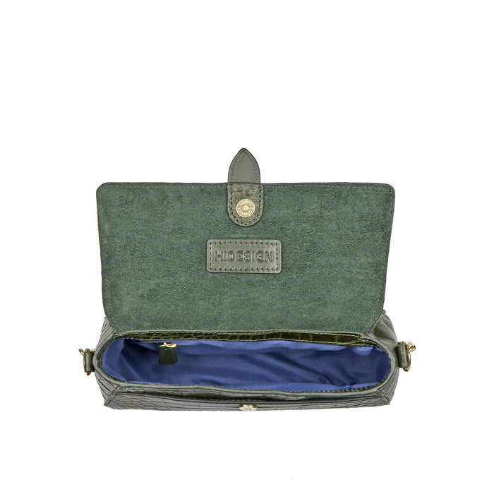 Santiago 01 Green Leather Sling Bag