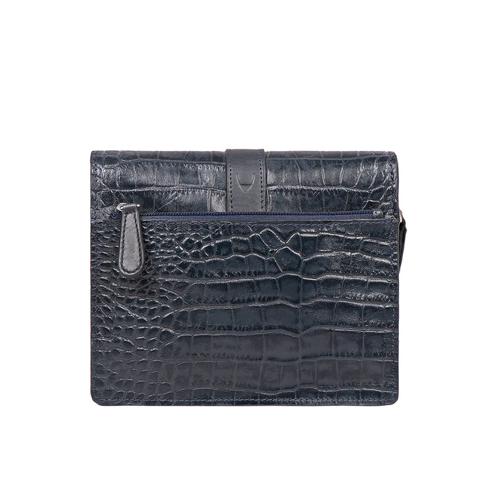 Santiago 02 Blue Leather Sling Bag