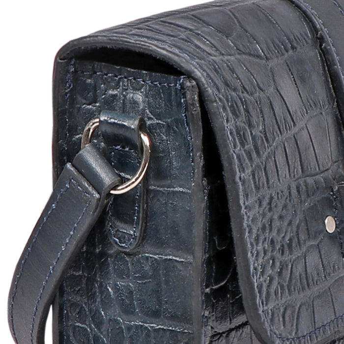 Santiago 02 Blue Leather Sling Bag