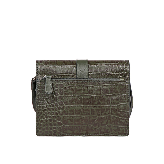 Santiago 02 Green Leather Sling Bag