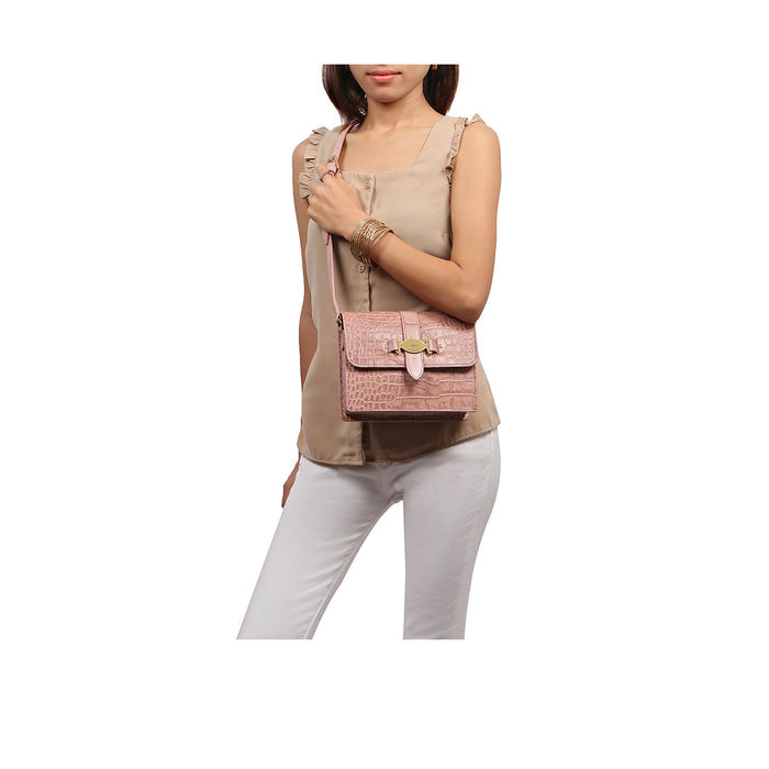 Santiago 02 Pink Leather Sling Bag