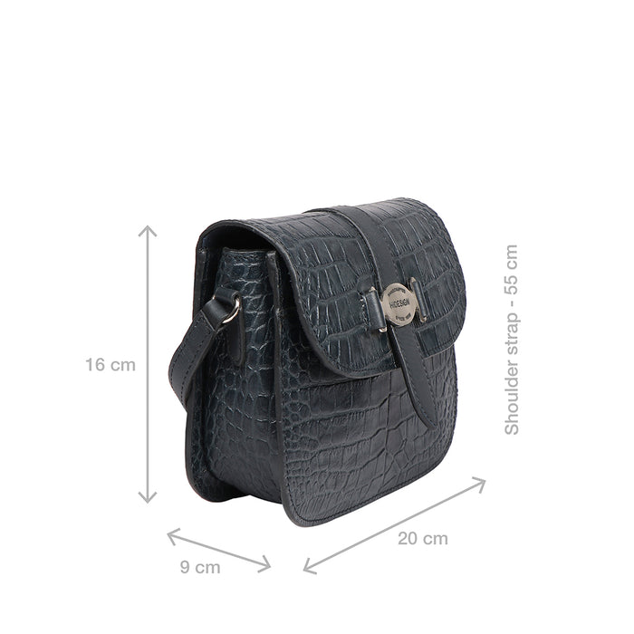 Santiago 03 Blue Leather Sling Bag