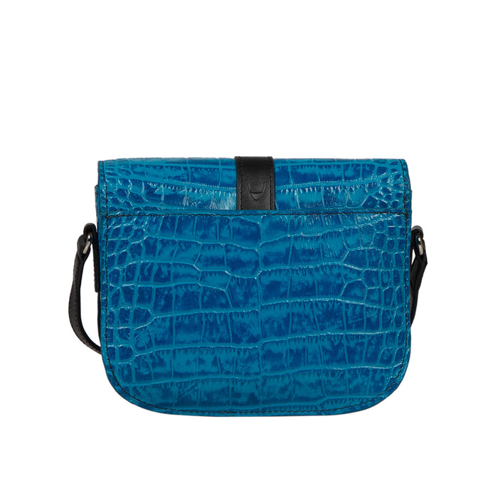 Santiago 03 Blue Leather Sling Bag