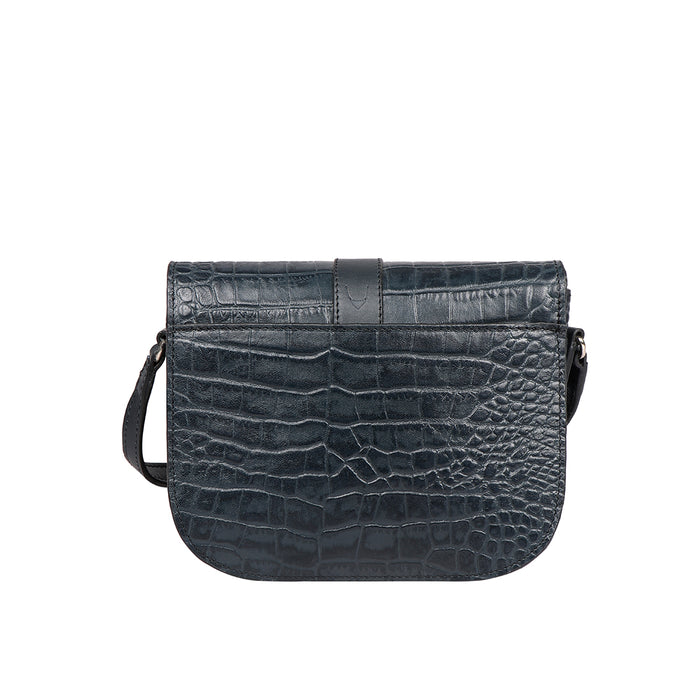Santiago 03 Blue Leather Sling Bag