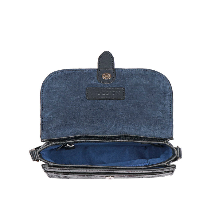 Santiago 03 Blue Leather Sling Bag
