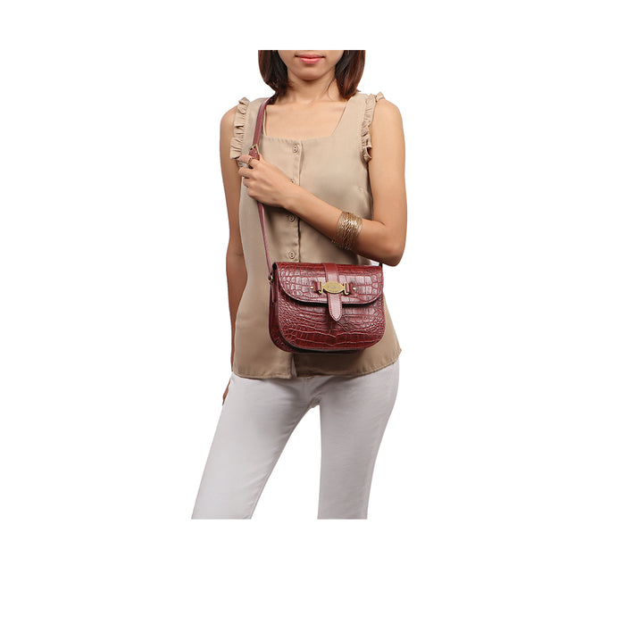 Santiago 03 Marsala Leather Sling Bag