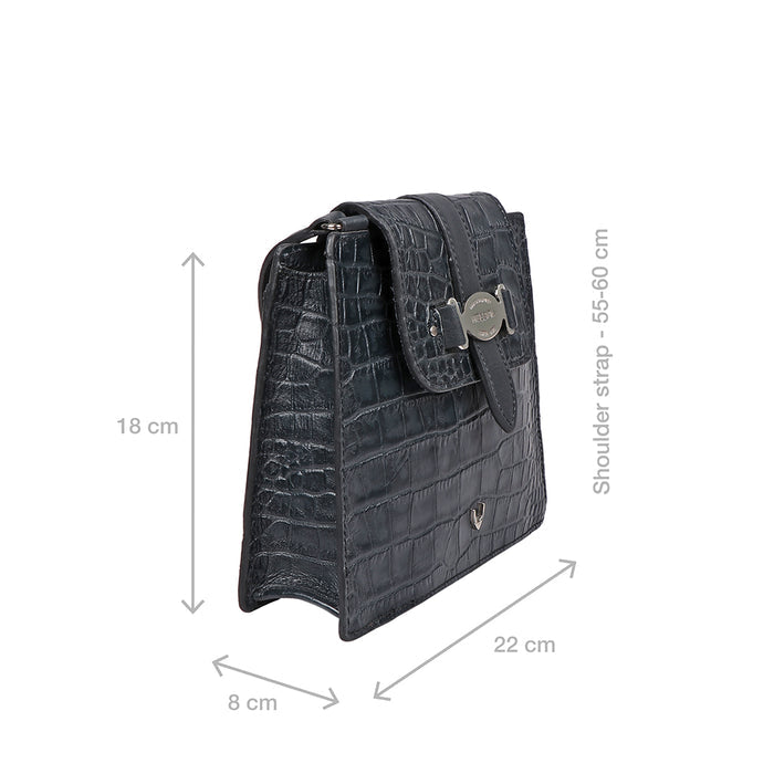 Santiago 04 Blue Leather Sling Bag