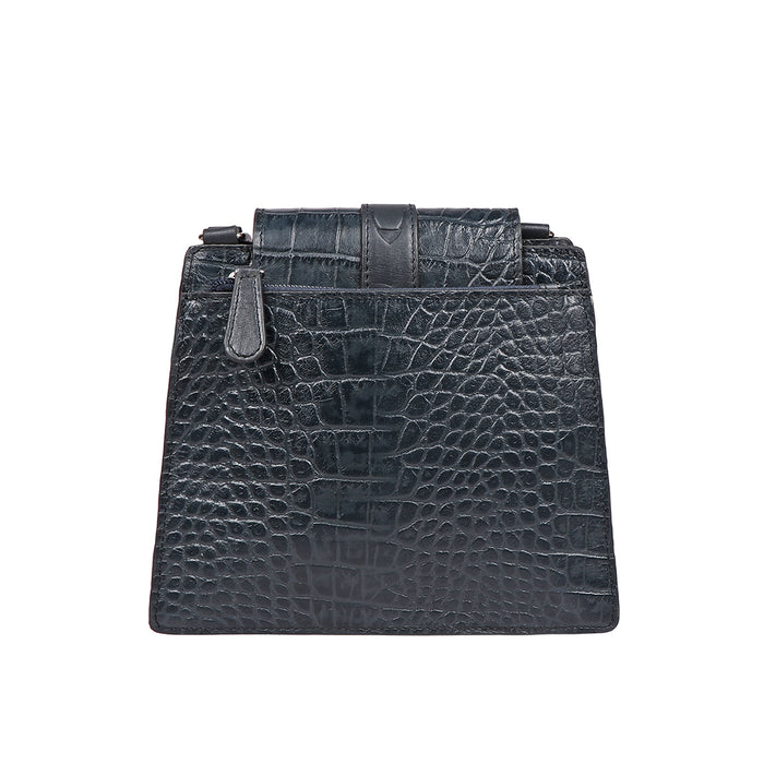 Santiago 04 Blue Leather Sling Bag