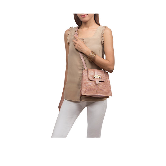 Santiago 04 Pink Leather Sling Bag