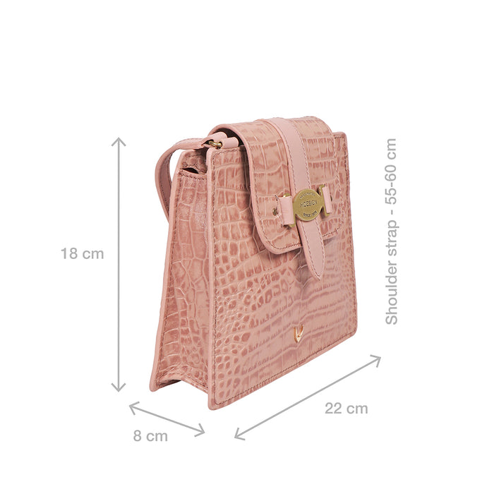 Santiago 04 Pink Leather Sling Bag