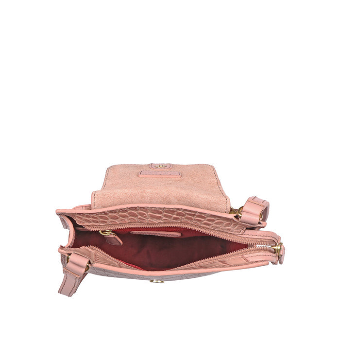 Santiago 04 Pink Leather Sling Bag