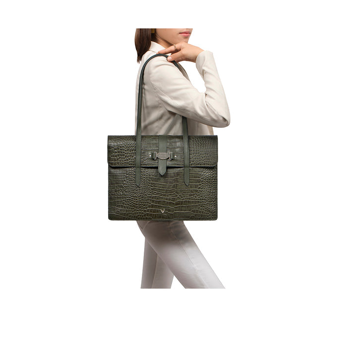 Santiago 06 Green Leather Shoulder Bag