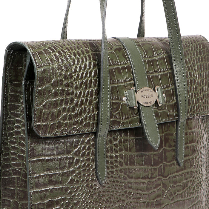 Santiago 06 Green Leather Shoulder Bag