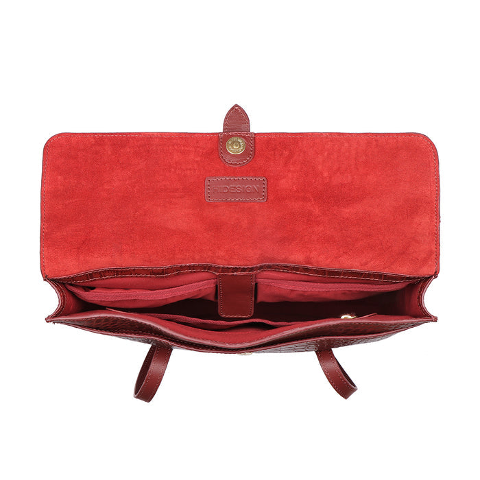 Santiago 06 Marsala Leather Shoulder Bag
