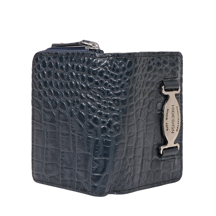 Santiago W3 Blue Leather Pocket Wallet