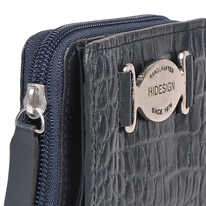 Santiago W3 Blue Leather Pocket Wallet