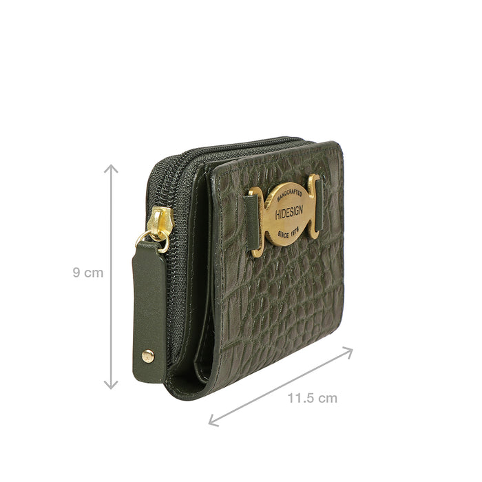 Santiago W3 Green Leather Pocket Wallet
