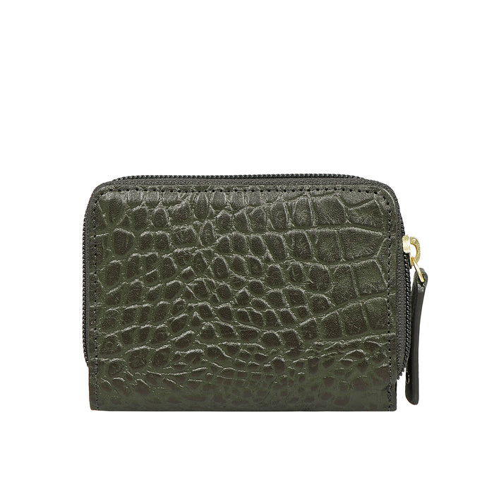 Santiago W3 Green Leather Pocket Wallet