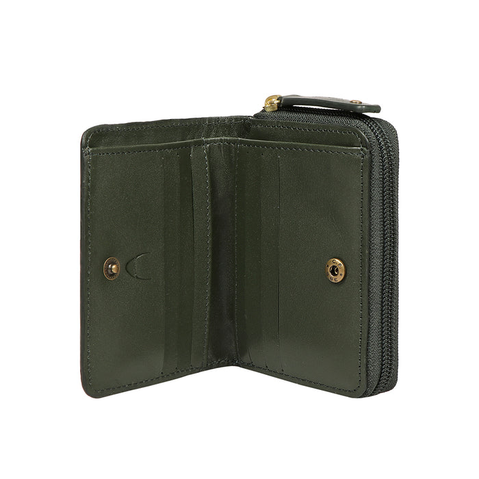 Santiago W3 Green Leather Pocket Wallet