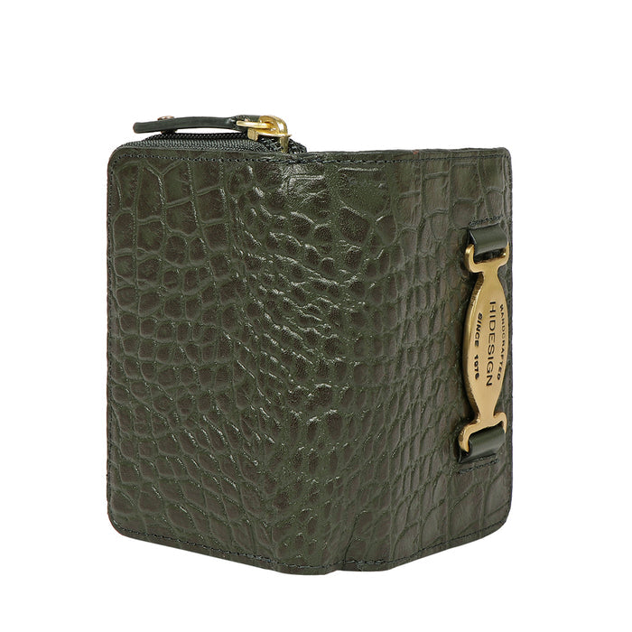 Santiago W3 Green Leather Pocket Wallet