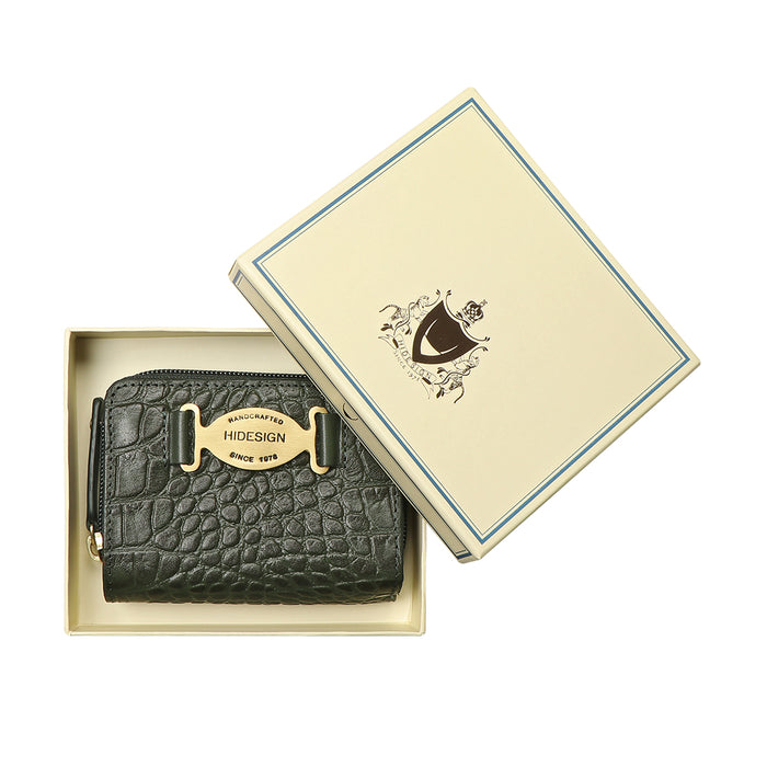 Santiago W3 Green Leather Pocket Wallet