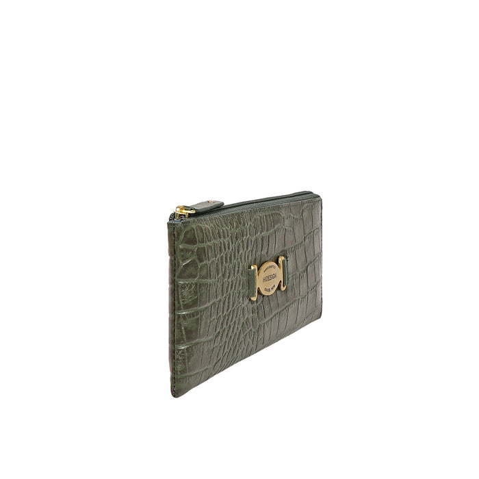 Santiago W4 Green Leather Zip Around Wallet