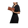 Santiago W4 Tan Leather Zip Around Wallet