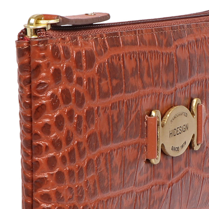 Santiago W4 Tan Leather Zip Around Wallet