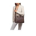 Santos 01 Brown Leather Tote Bag
