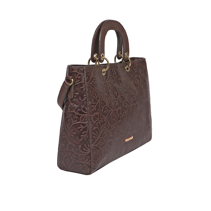 Santos 01 Brown Leather Tote Bag