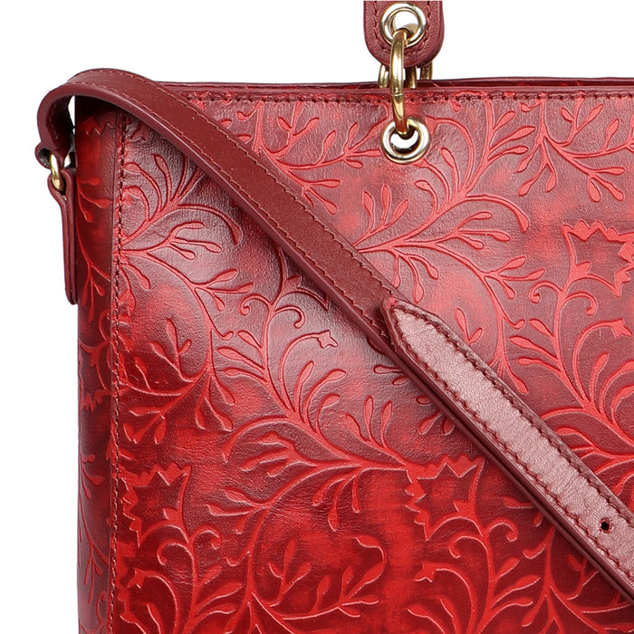 Santos 01 Marsala Leather Tote Bag