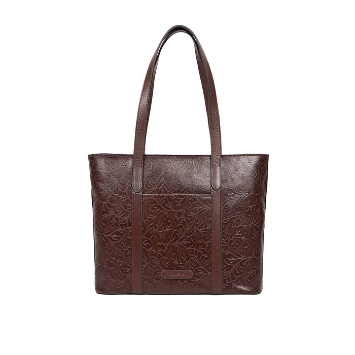 Santos 02 Brown Leather Tote Bag