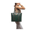 Santos 02 Green Leather Tote Bag