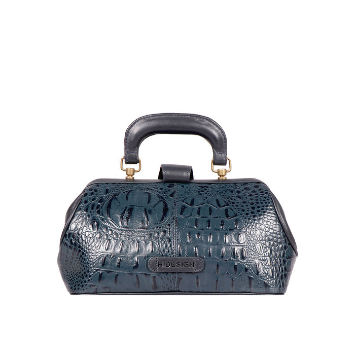 Sasha Blue Leather Satchel