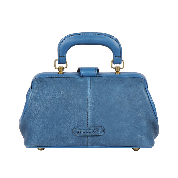 Sasha Blue Leather Satchel