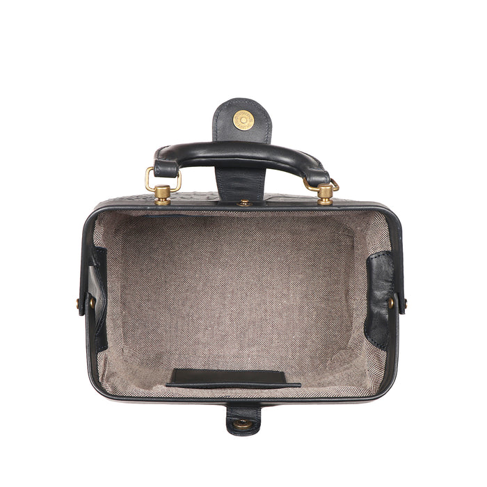 Sasha Blue Leather Satchel