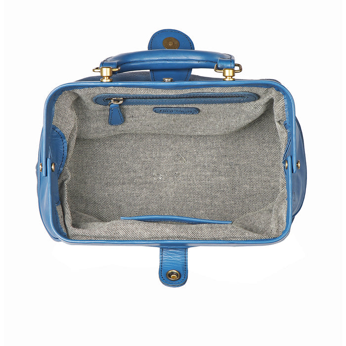 Sasha Blue Leather Satchel