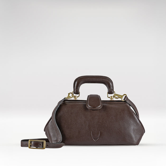 Sasha Brown Leather Satchel